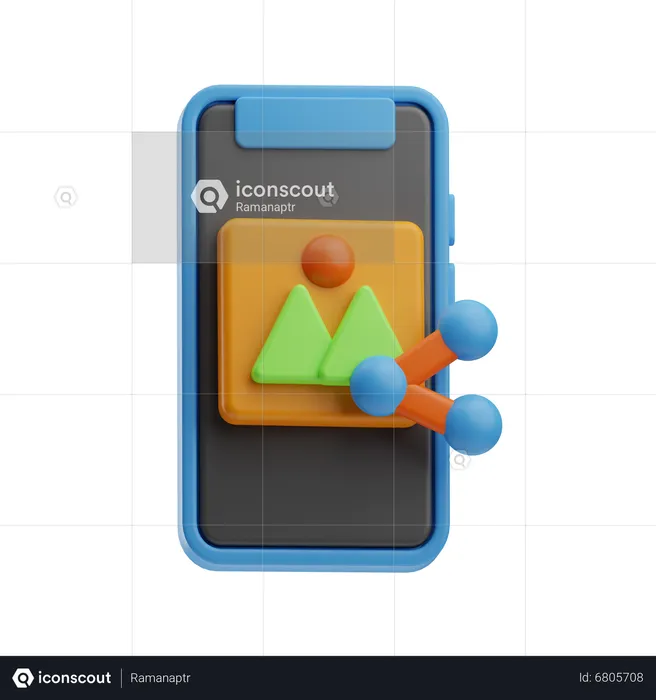 Compartilhar foto  3D Icon
