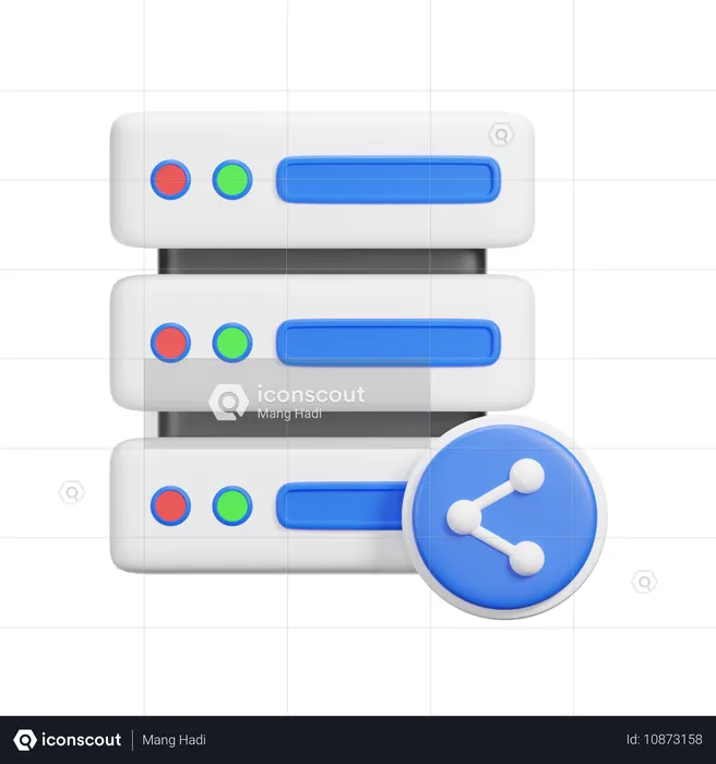 Compartilhar servidor  3D Icon