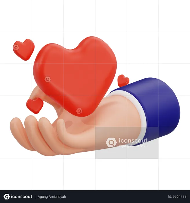 Compartilhe gesto de mão de amor  3D Icon