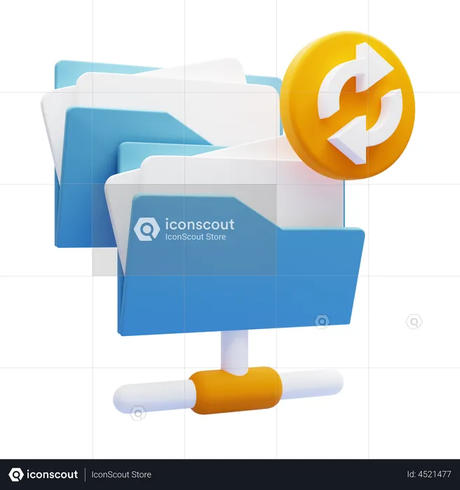 Compartición de archivos  3D Icon