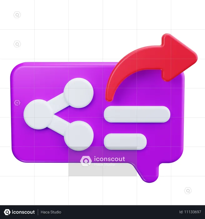 Compartir chat  3D Icon