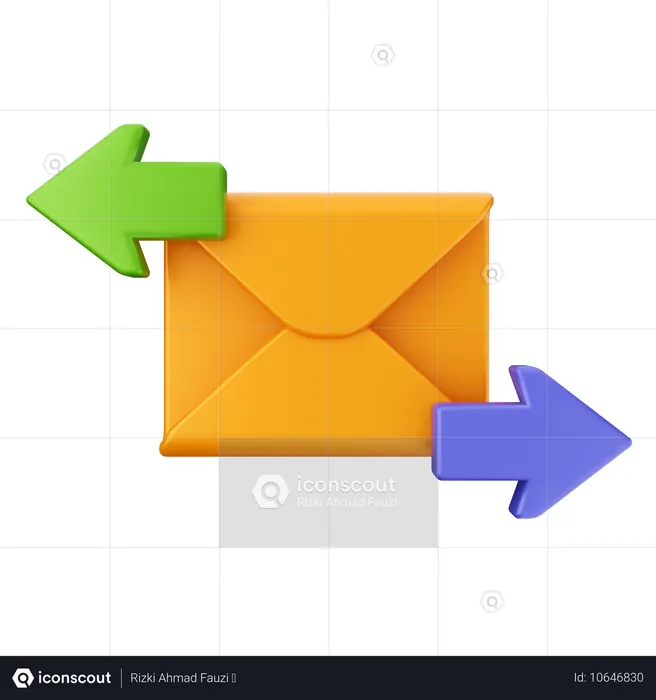 Compartir mensaje de correo  3D Icon