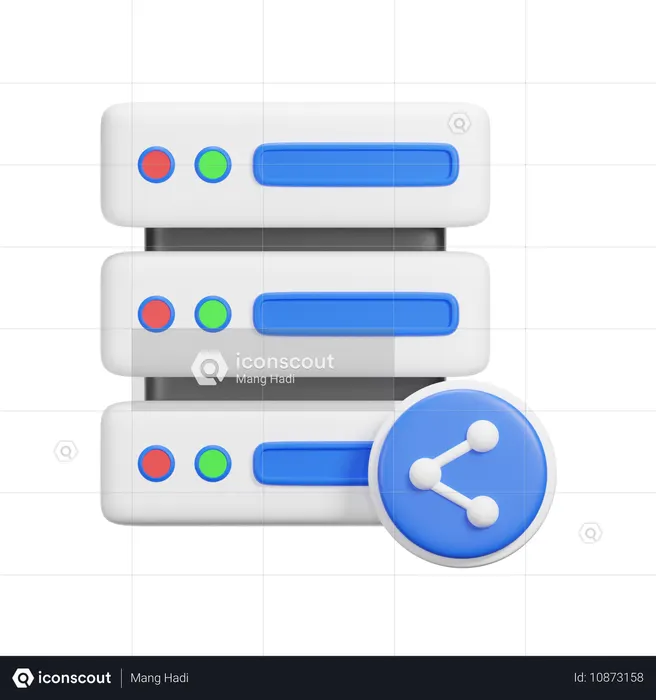 Compartir servidor  3D Icon