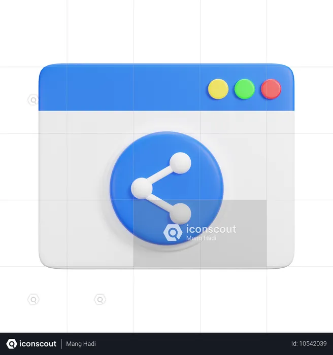 Compartir sitio web  3D Icon