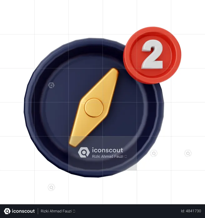 Compass Notification  3D Icon