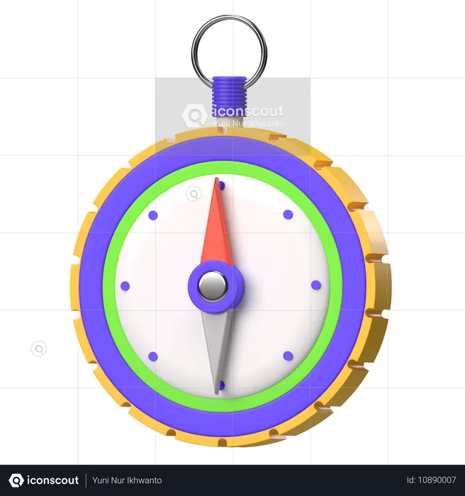 Compass Timer  3D Icon