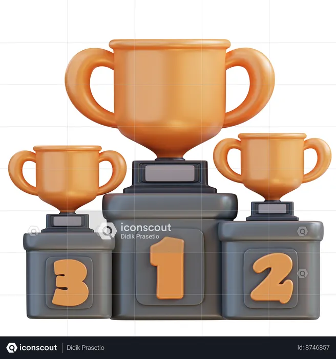 Competition Podium  3D Icon