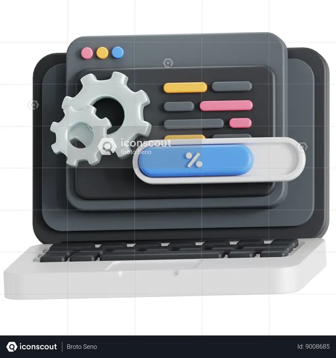 Compile code  3D Icon