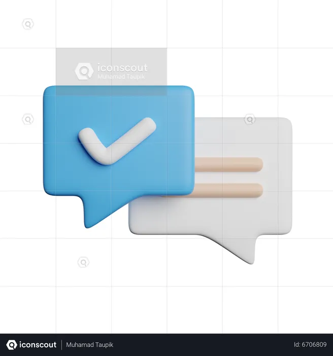 Complete Chat  3D Icon