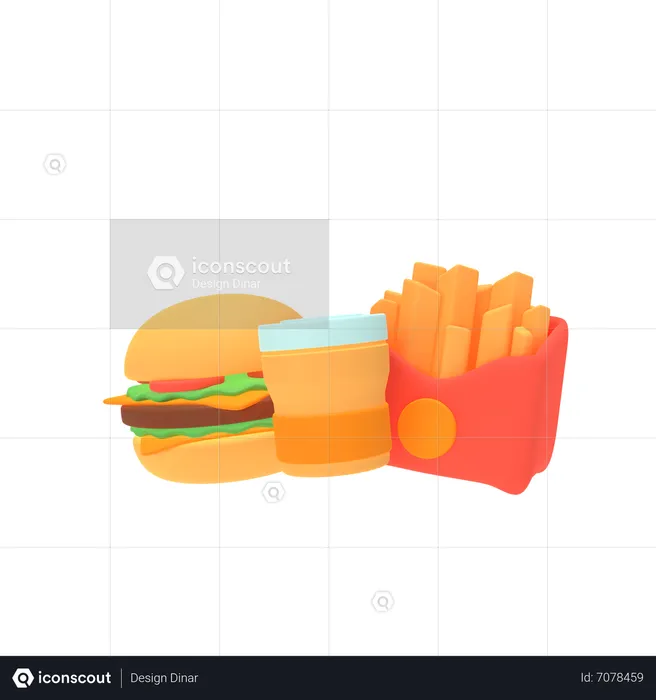 Complete Food Package  3D Icon