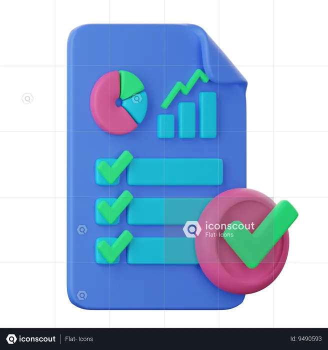 Complete Report  3D Icon