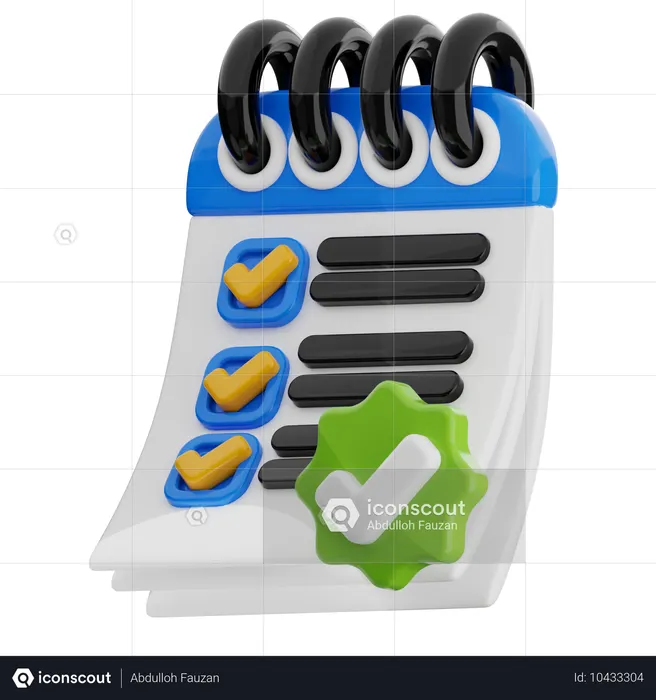 Complete Task  3D Icon