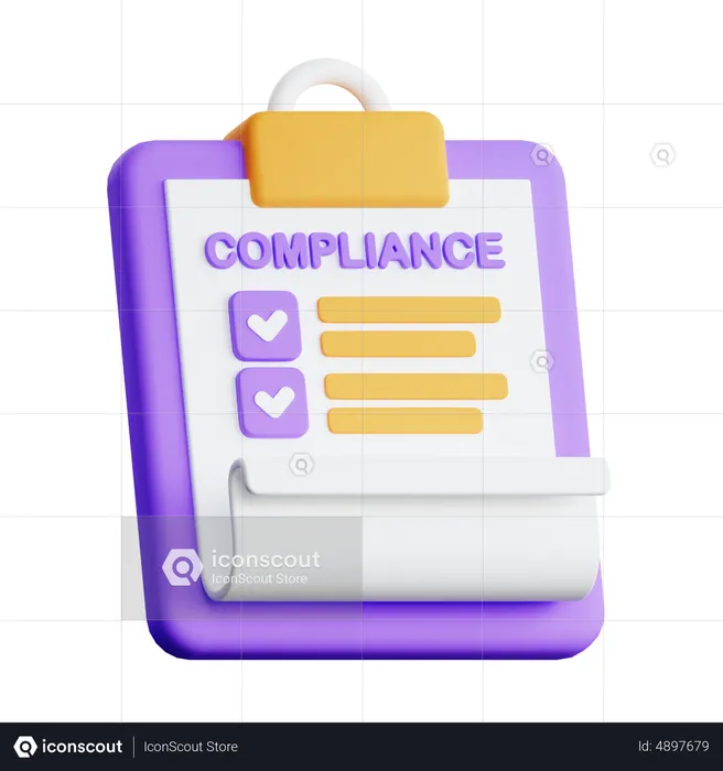 Compliance Document  3D Icon