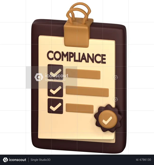 Compliance Document  3D Icon