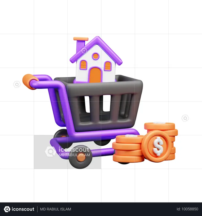 Compra de imóveis  3D Icon