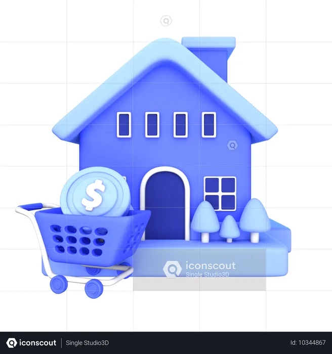 Comprar casa  3D Icon