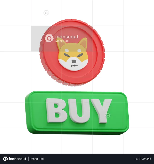 Comprar moeda shiba inu  3D Icon