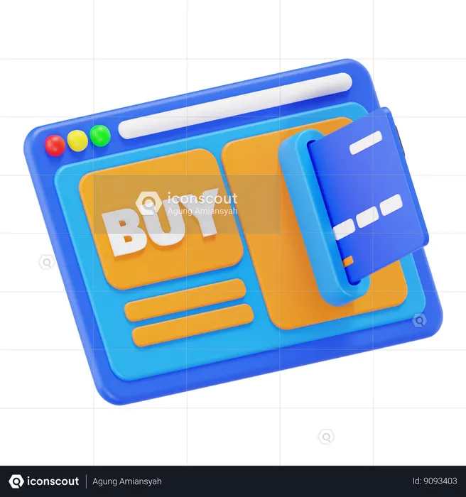 Comprar on-line  3D Icon