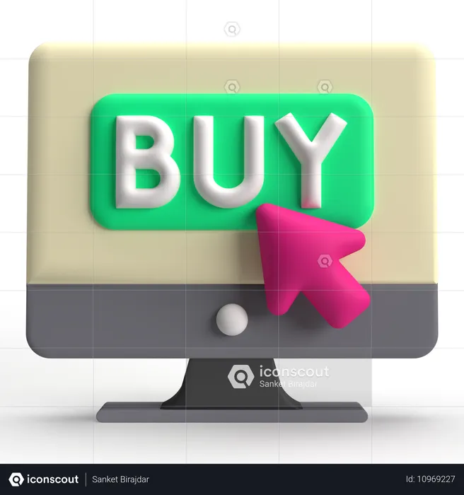 Comprar on-line  3D Icon