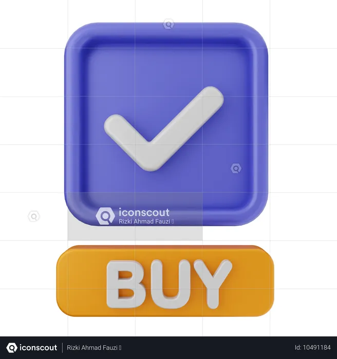 Comprar verificação  3D Icon