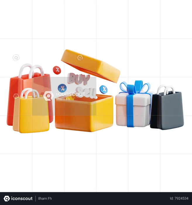 Compras  3D Icon