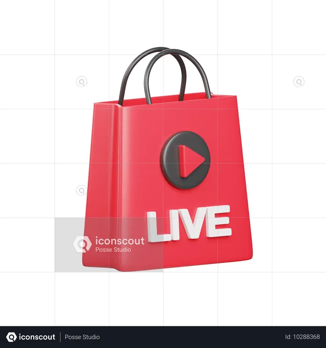 Compras ao vivo  3D Icon