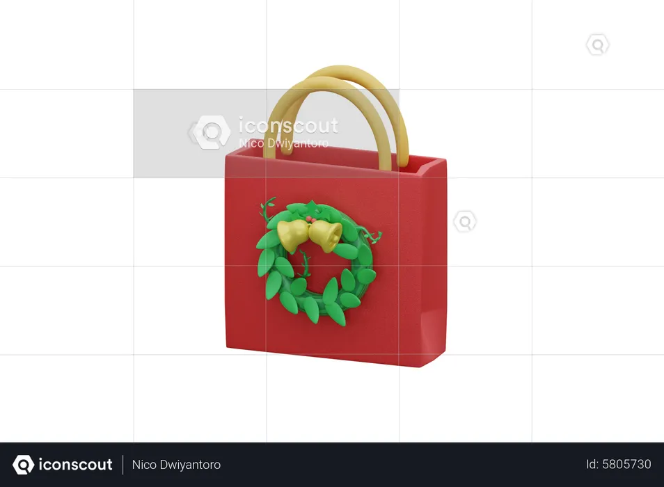 Compras de Natal  3D Icon