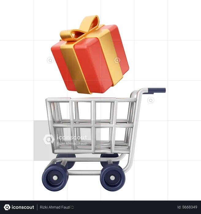 Compras de presentes  3D Icon