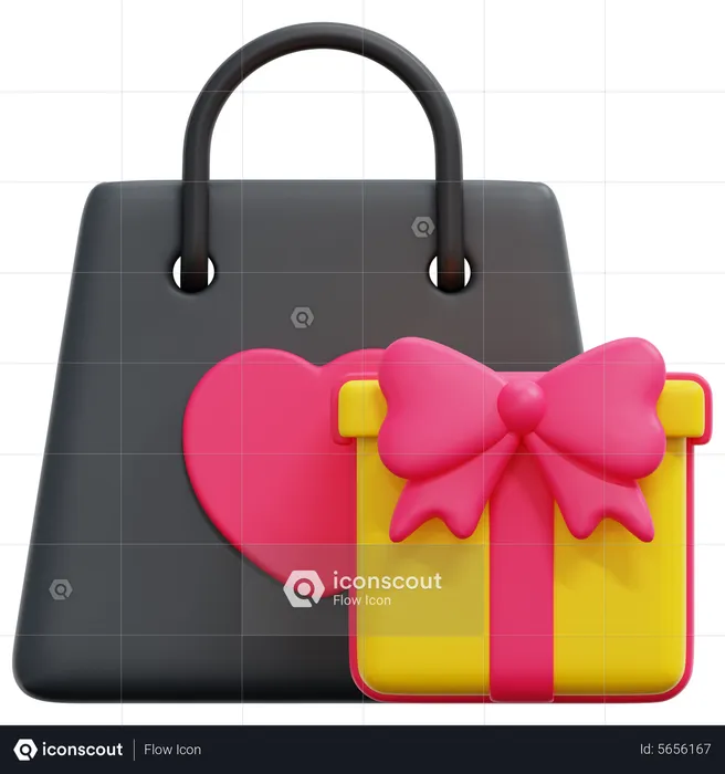 Compras de regalos  3D Icon