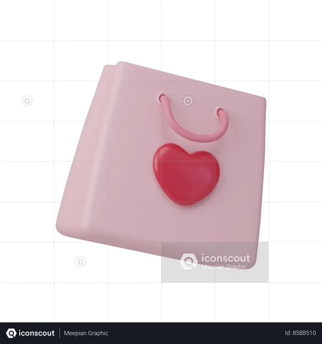 Compras de san valentin  3D Icon