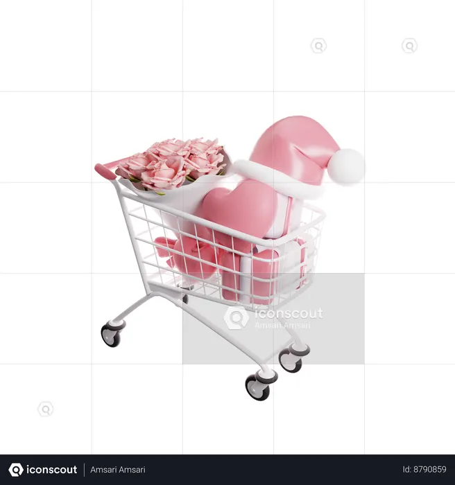 Compras de san valentin  3D Icon
