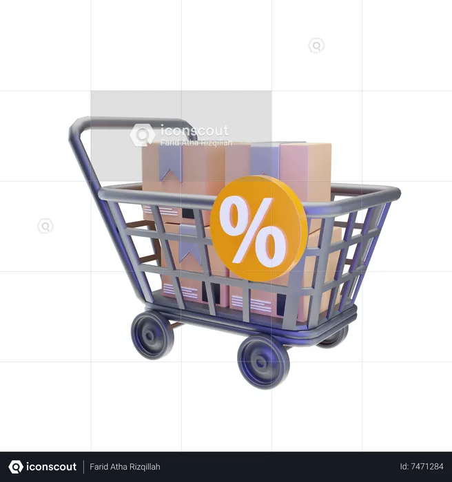 Desconto em compras  3D Icon