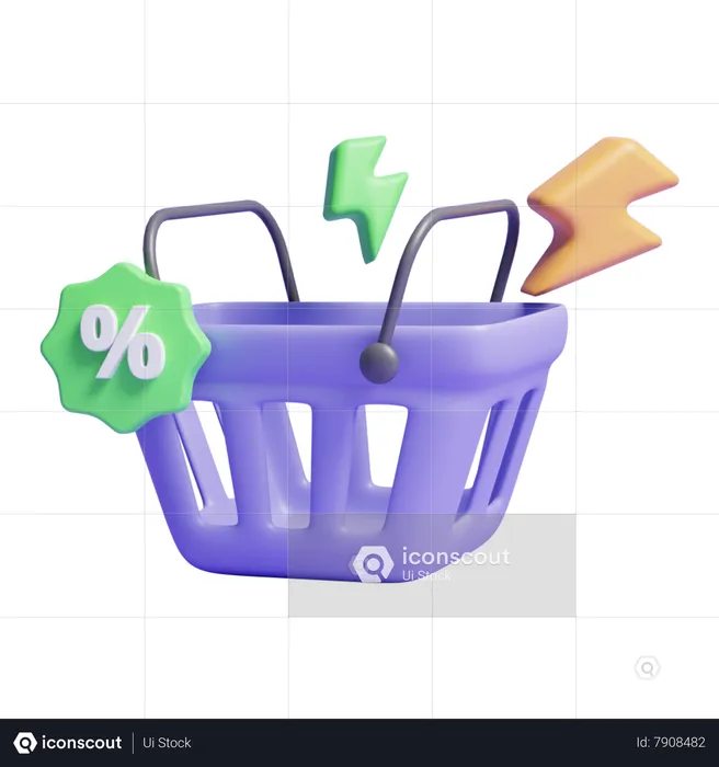 Desconto em compras  3D Icon