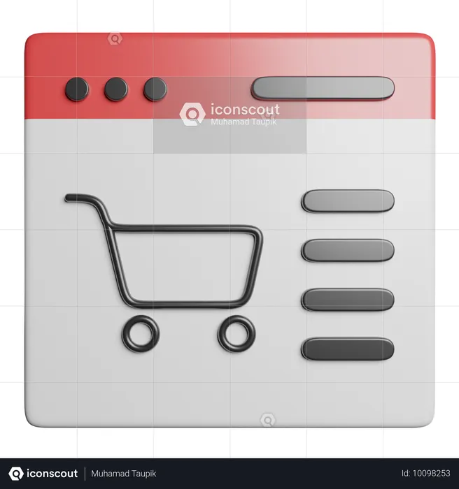 Las compras en línea  3D Icon