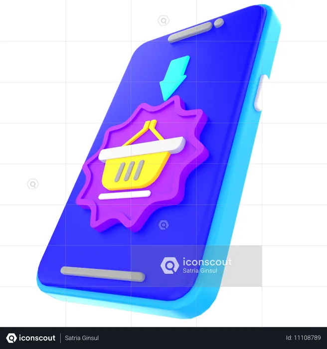 Las compras en línea  3D Icon