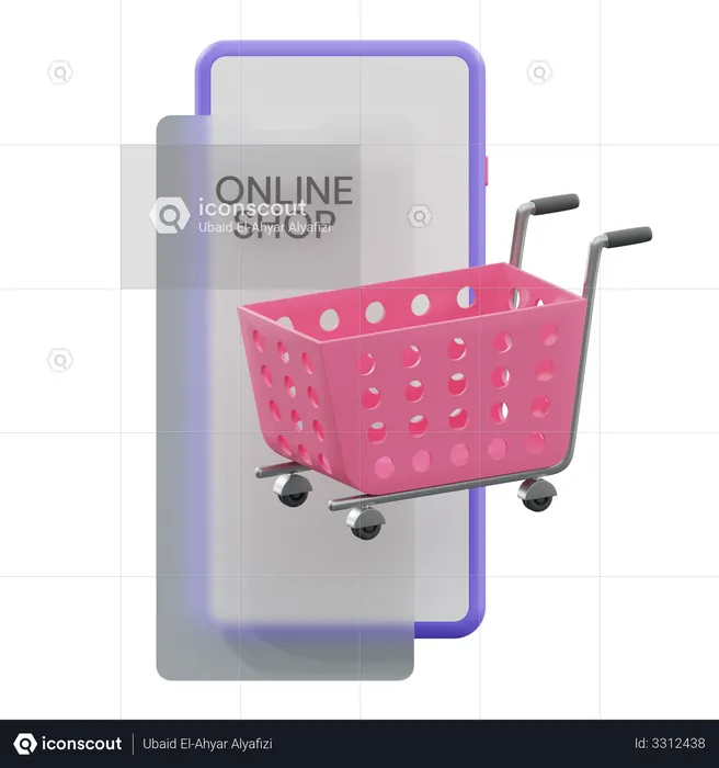 Compras móviles  3D Illustration