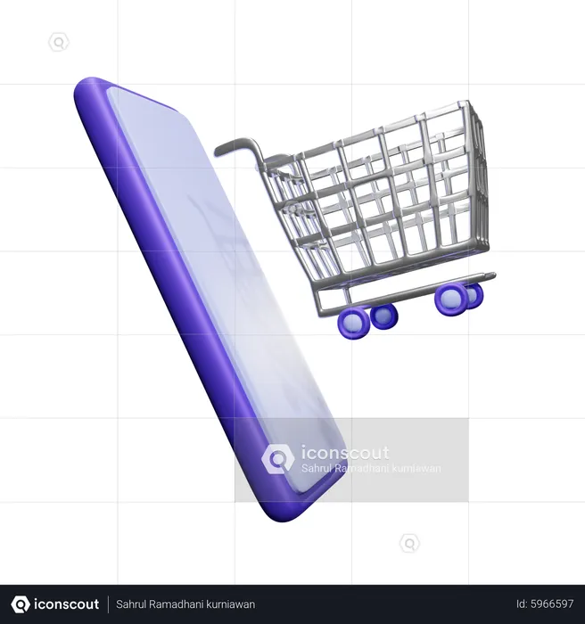 Compras móviles  3D Icon