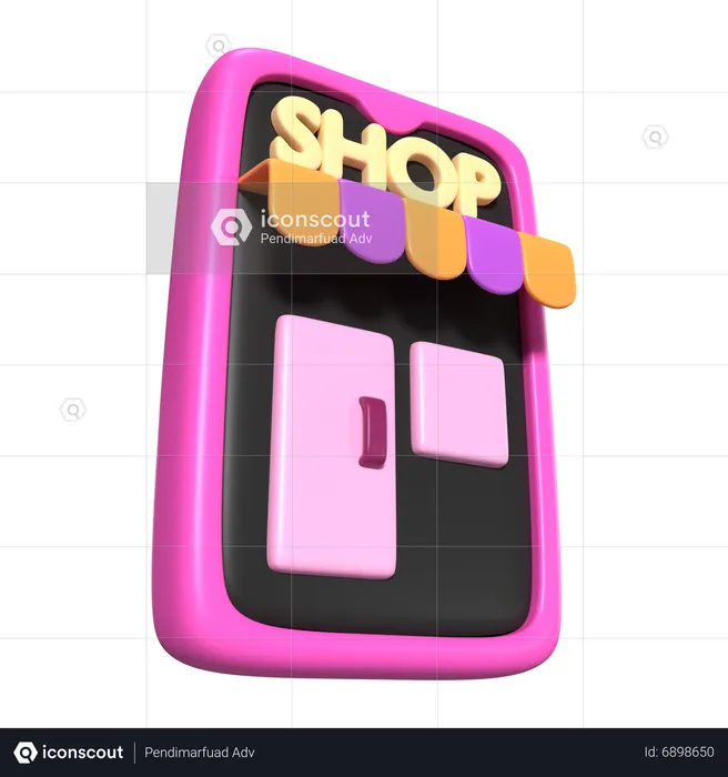 Compras móviles  3D Icon