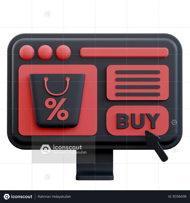 Compras online  3D Icon