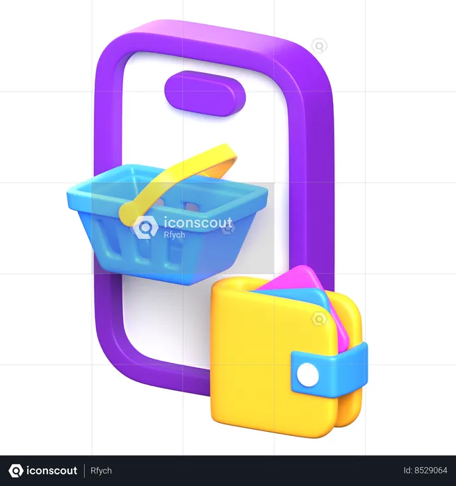 Compras online  3D Icon