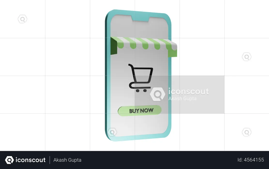 Las compras en línea  3D Illustration