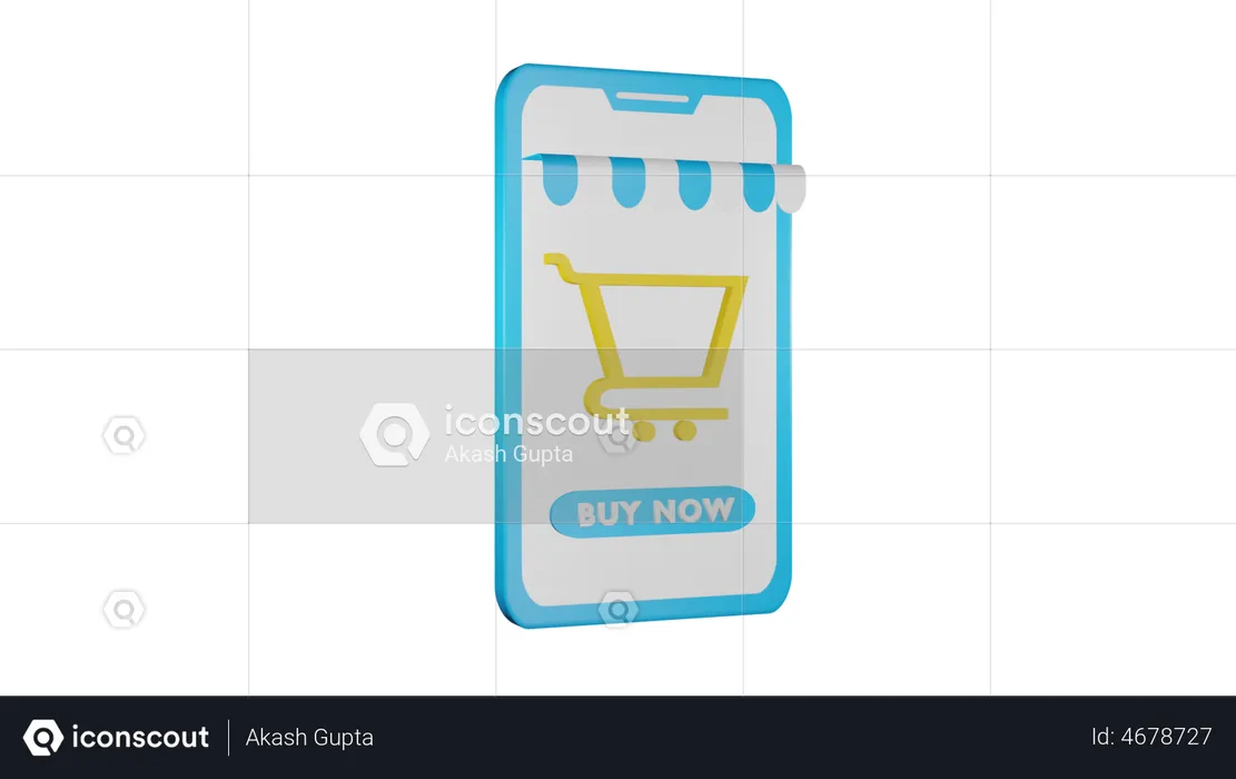 Compras online  3D Illustration