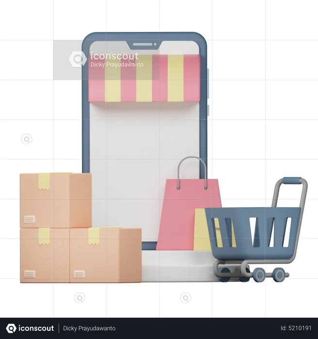 Compras online  3D Icon