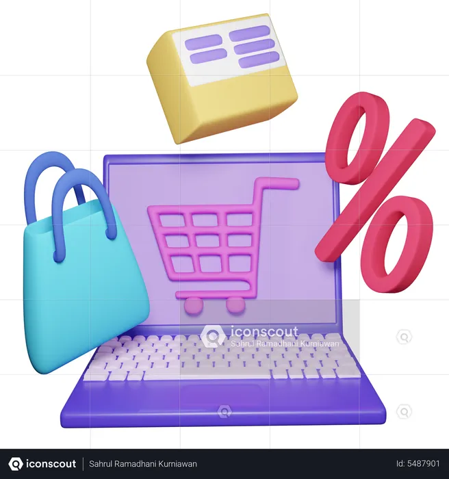 Compras online  3D Icon