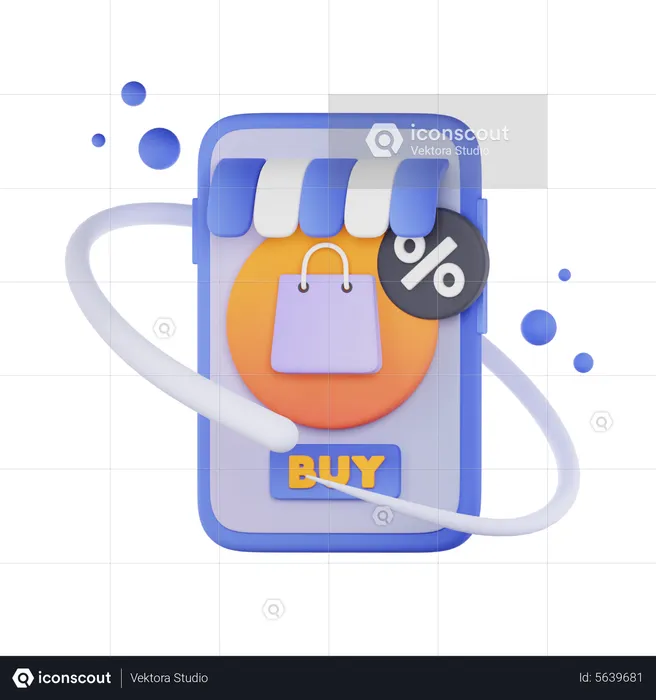 Compras online  3D Icon