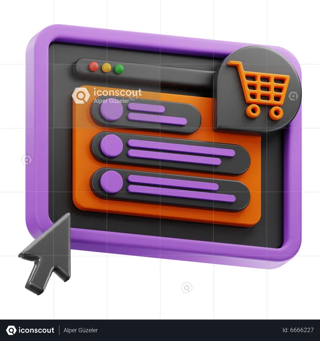 Compras online  3D Icon