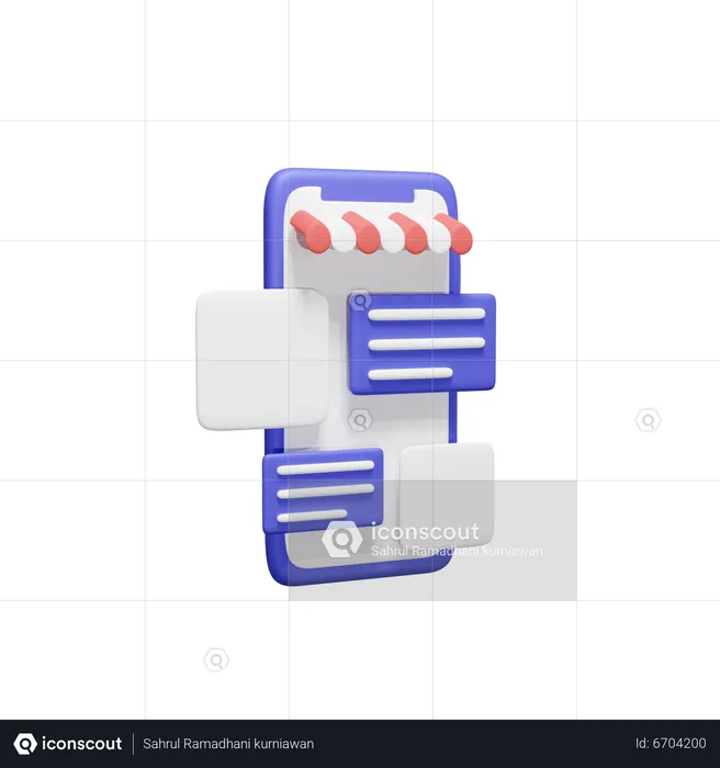 Las compras en línea  3D Icon