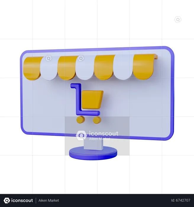 Compras online  3D Icon