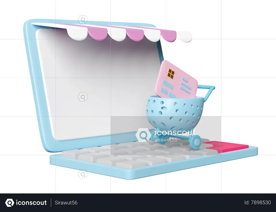 Compras online  3D Icon