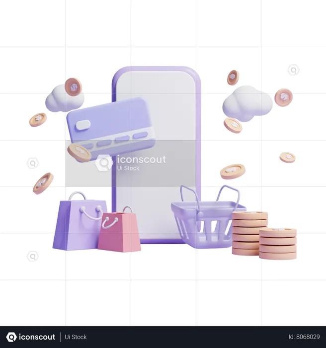 Compras online  3D Icon